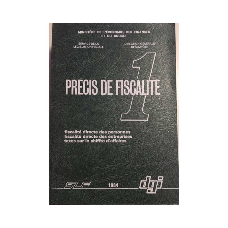 PRECIS DE FISCALITE 1 - Fiscalité directe des personnes fiscalité...