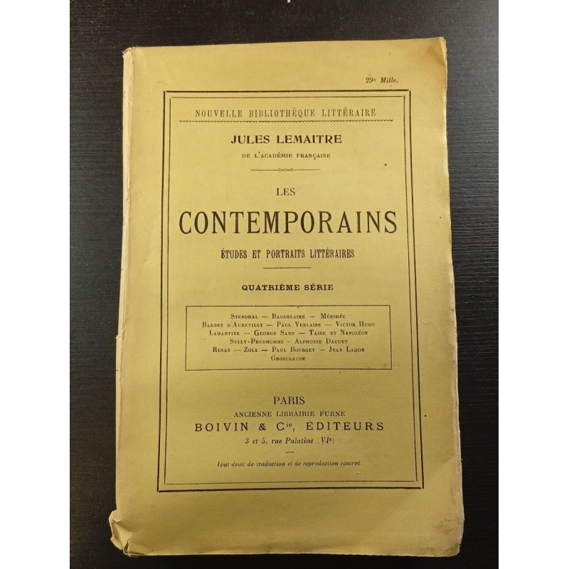 Les contemporains - quatrieme serie
