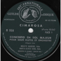 Concerto En Sol Majeur Pour Deux Flûtes Et Orchestre