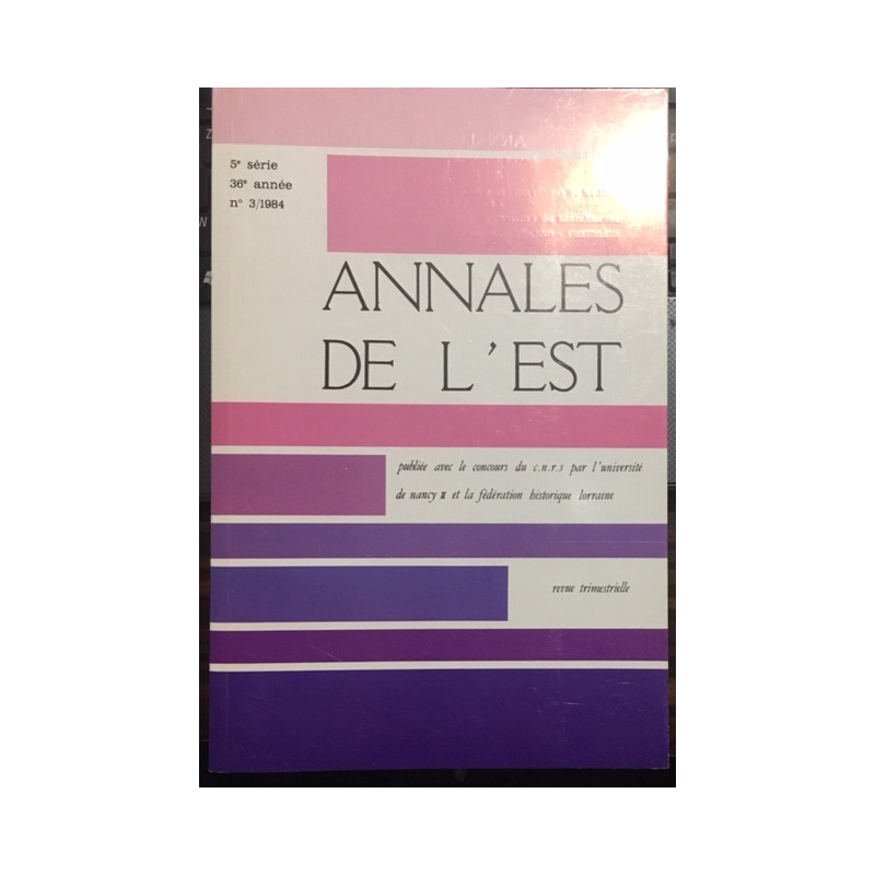5E SERIE 36E ANNEE N°3/1984