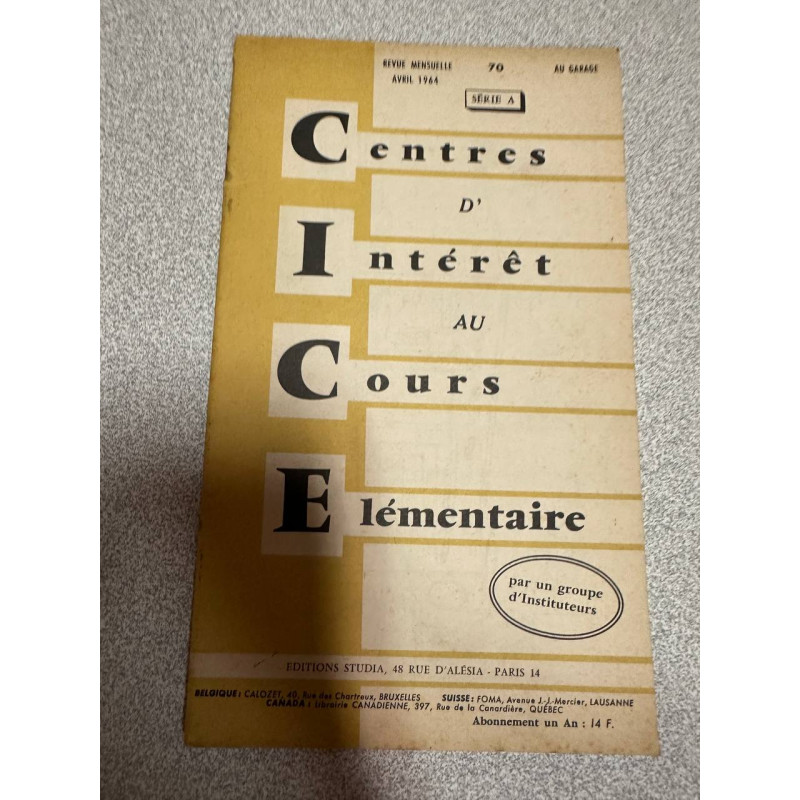 Centres d'intérêt au cours moyen serie A n°70