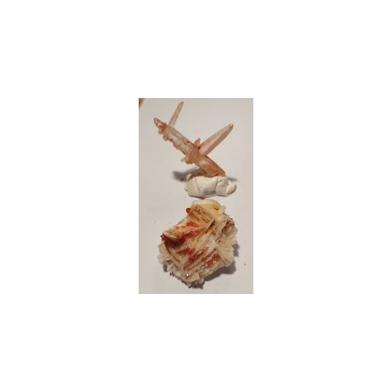 Lot de 2 Quartz hematoïde vanadinite sur barytine QHVB 10