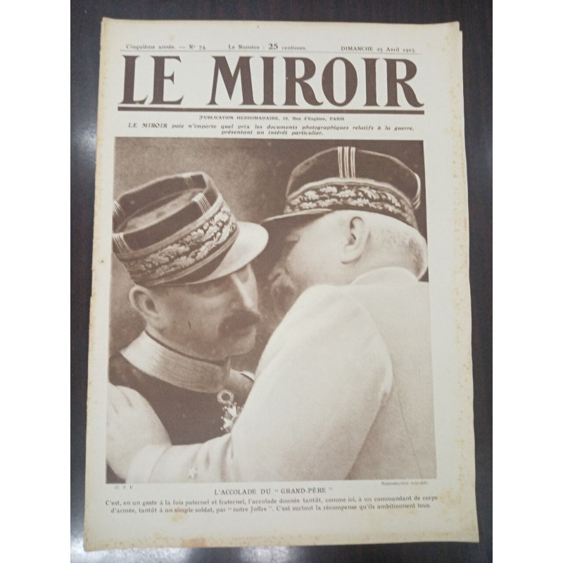Journal Le Miroir N° 74 - 1915