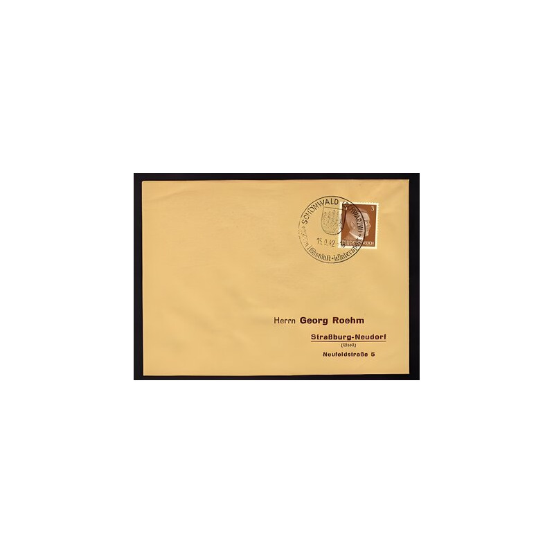 Allemagne n 706 Yv. cachet WW2 SCHÖNWALD Timbre Allemand Hitler Mi...