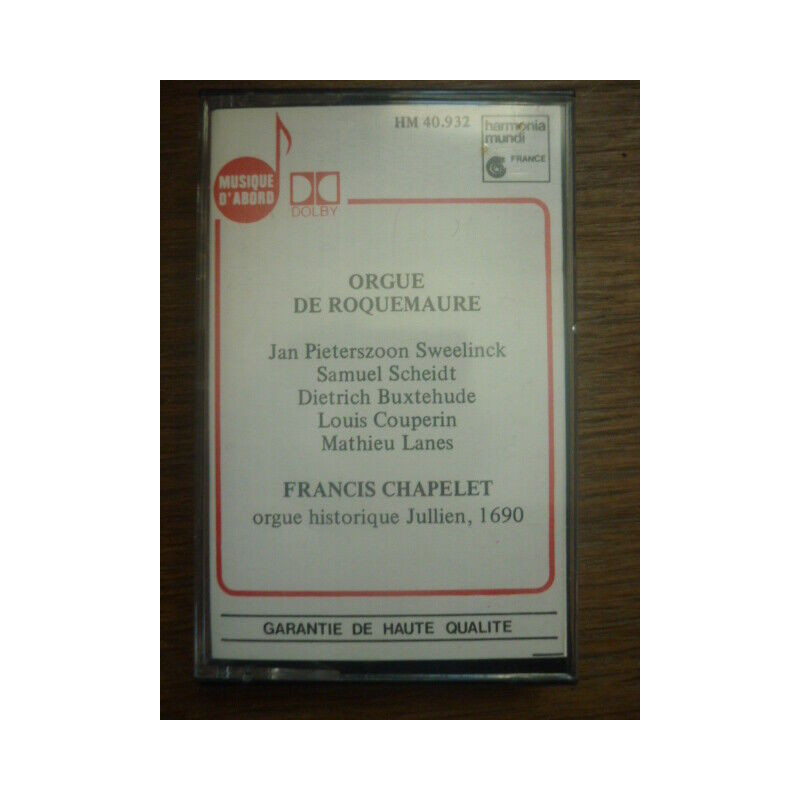 Orgue de Roquemaure-Francis Chapelet Cassette Harmonia Mundi 40.932