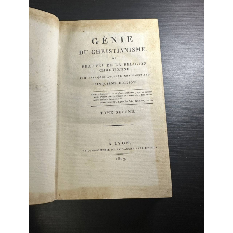 Génie du Christianisme ou Beautés de la religion chrétienne Tome...