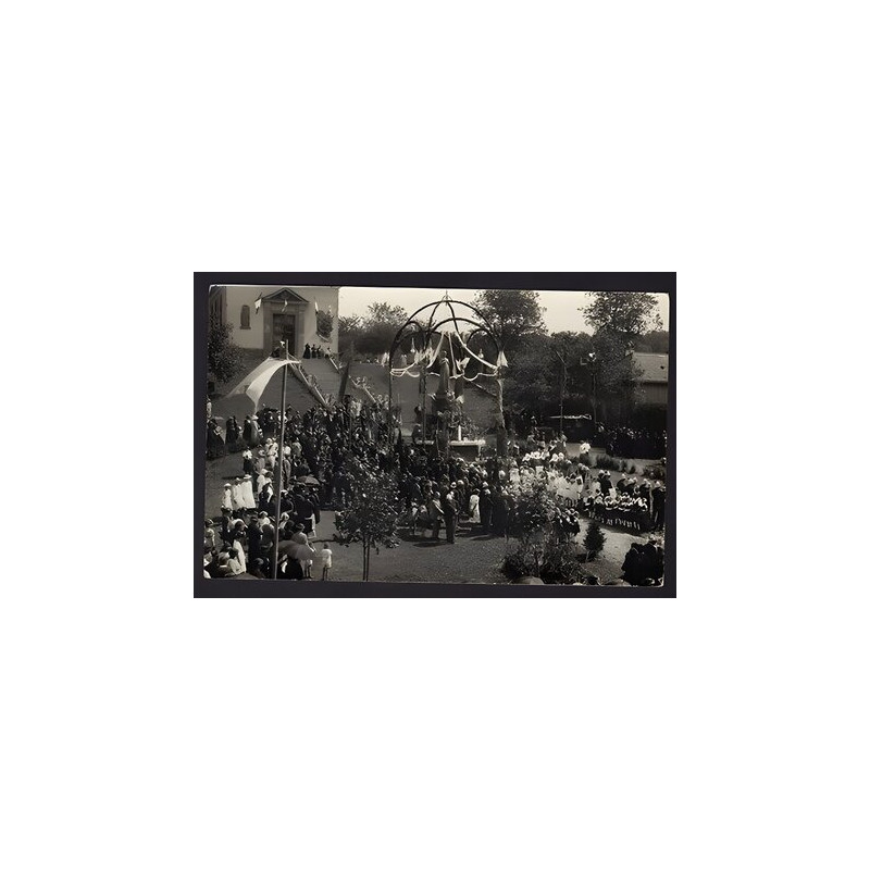 Carte photo SEPPOIS-LE-BAS 68 Cérémonie devant Eglise Saint...