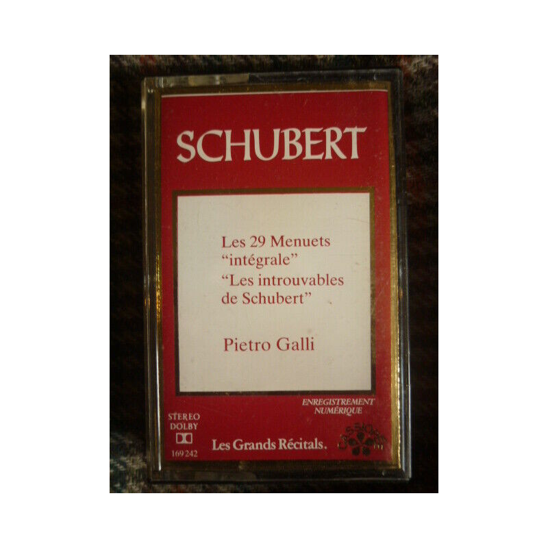 Schubert Les 29 menuets intégrale-Pietro Galli Cassette Audio-K7...