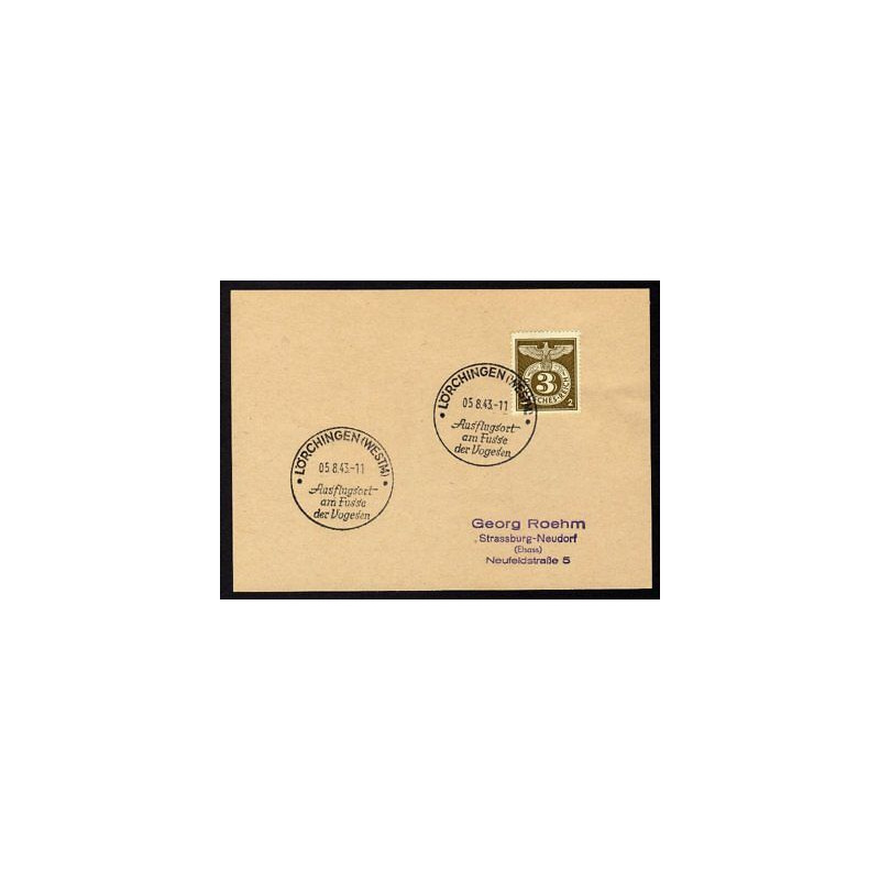 Allemagne n 762 Yv. cachet WW2 LÖRCHINGEN Mi. 830
