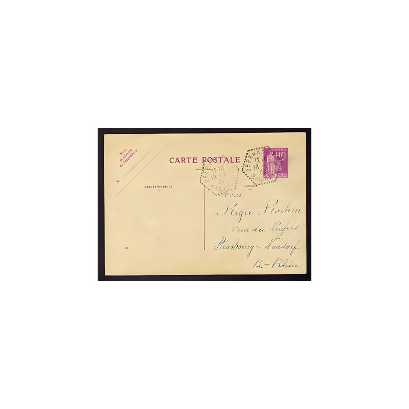 Entier Postal avec CàD Oberhaslach du 18 02