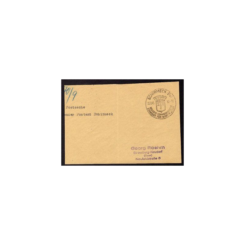 Postsache Absender Postamt SCHIRMECK du 250243