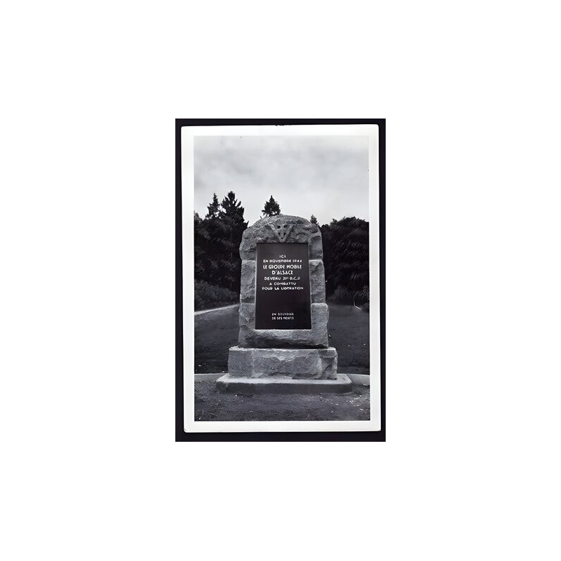 CPA Carte photo seppois le bas Monument du Groupe Mobile d'Alsace GMA