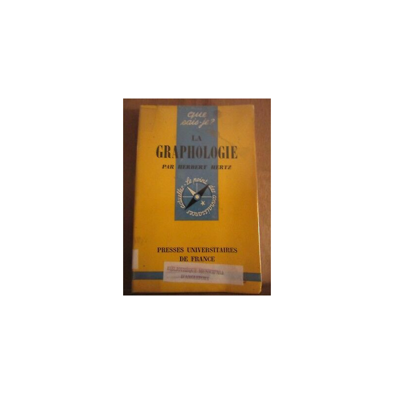 Herbert hertz la graphologie Que sais je n256