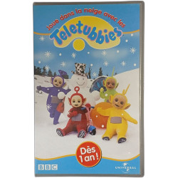 Joue dans la neige avec les teletubbies