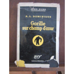 Série noire a l dominique Gorille sur champ d'azur Gallimard