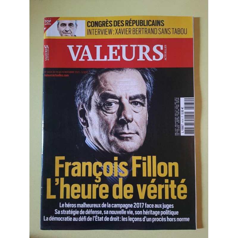Valeurs Actuelles Nº4434- L'heure de Vérité Novembre 2021