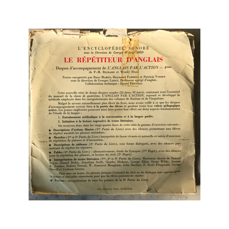 Le Répétiteur d'Anglais - L'Anglais Par l'Action - 4ème