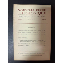 Nouvelle revue théologique 99e annee n°3 tome 89