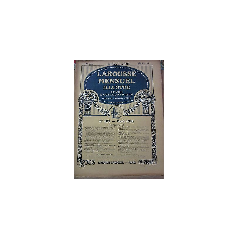 Larousse Mensuel illustré revue encyclopédique n109 mars 1916