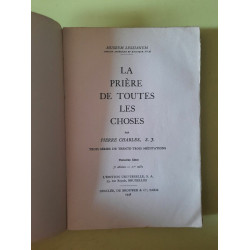 Pierre Charles La Prière de Toutes les Choses Desclée de Brouwer...