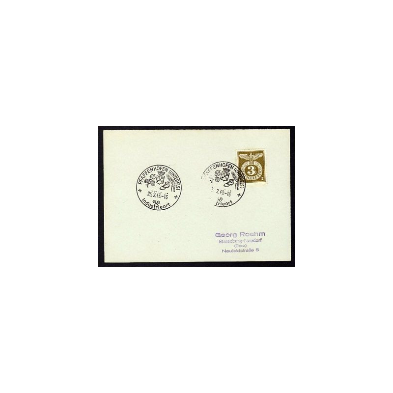 Allemagne n 762 Yv. cachet WW2 PFAFFENHOFEN Mi. 830