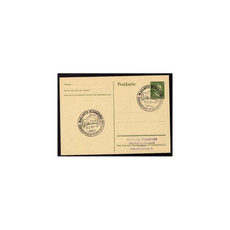 Ganzsache MALLNITZ Cachet Spécial 250243 WW2