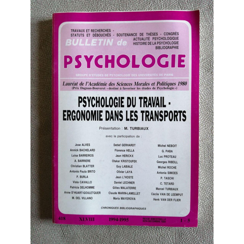 Psychologie du travail : ergonomie dans les transports