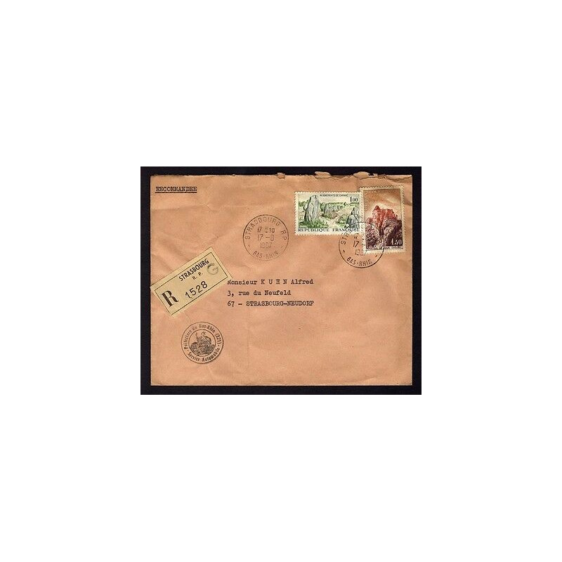 n1440 enveloppe Préfecture Bas-Rhin STRASBOURG R.P