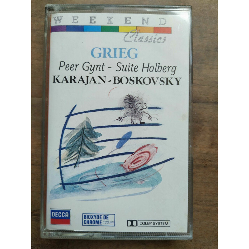Grieg Peer Gynt Suite Holberg - Karajan Boskovsky Cassette Audio-K7