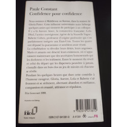 Confidence pour confidence - Prix Goncourt 1998