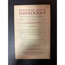 Nouvelle revue théologique 93e année n°5 tome 83
