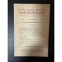 Nouvelle revue théologique 88e année n°10 tome 78