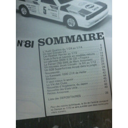 MINIS plastic metal n81 NOVEMBRE 1982 modélisme