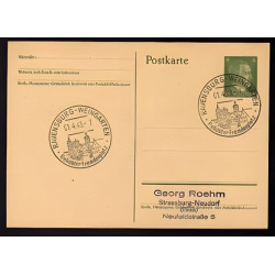 Ganzsache RAVENSBURG-WEINGARTEN 010443 WW2