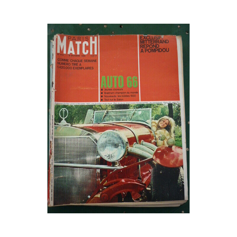 PARIS MATCH n913 8 OCTOBRE 1966 AUTO 66