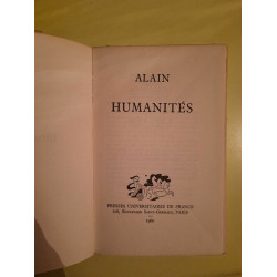 Alain Humanités Presses Universitaires de france