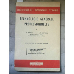 raffin berthiau Technologie générale professionnelle cl 3
