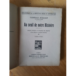 Au seuil de notre Histoire Tome 1 2 3