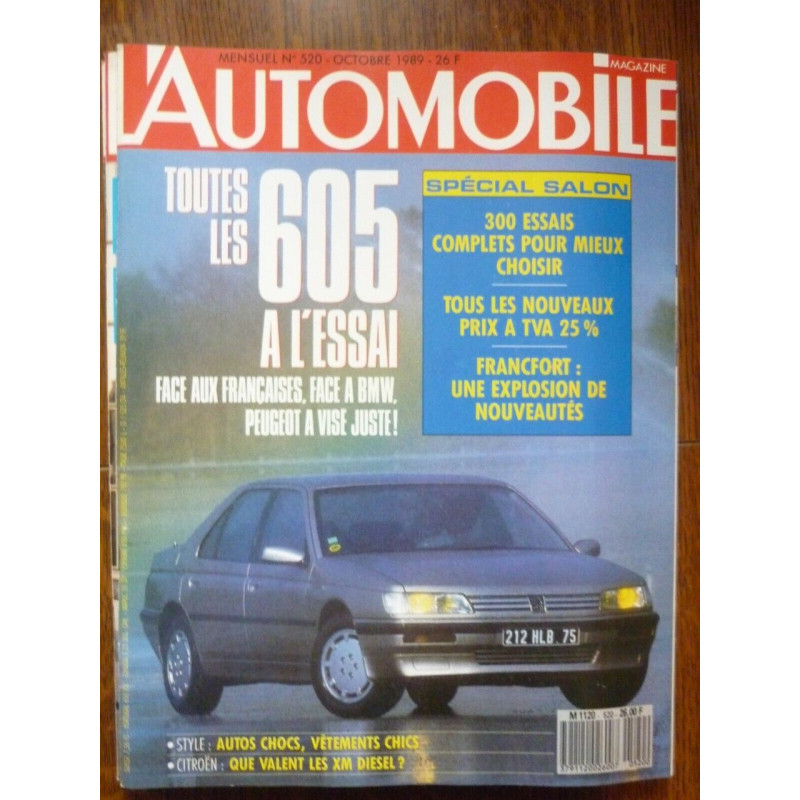 n520 Toutes les 605 à l'essai mensuel Octobre 1989