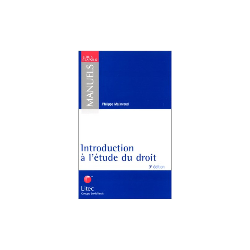 Introduction à l'étude du droit (ancienne édition)