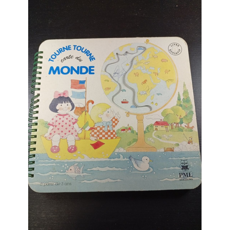 Tourne tourne carte du monde livre éducatif