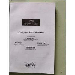 explication de textes littéraires (L') (CAPES/AGREGATION)