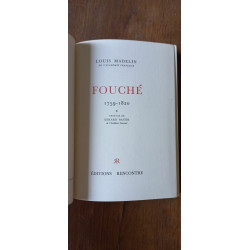 Louis Madelin Fouché Tome i 1759 1820