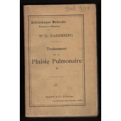TRAITEMENT de la PHTISIE PULMONAIRE