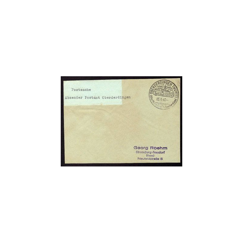 Postsache Absender Postamt OBERDERDINGEN 050543