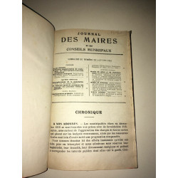 JOURNAL DES MAIRES ET DES CONSEILS MUNICIPAUX année 1921 complete
