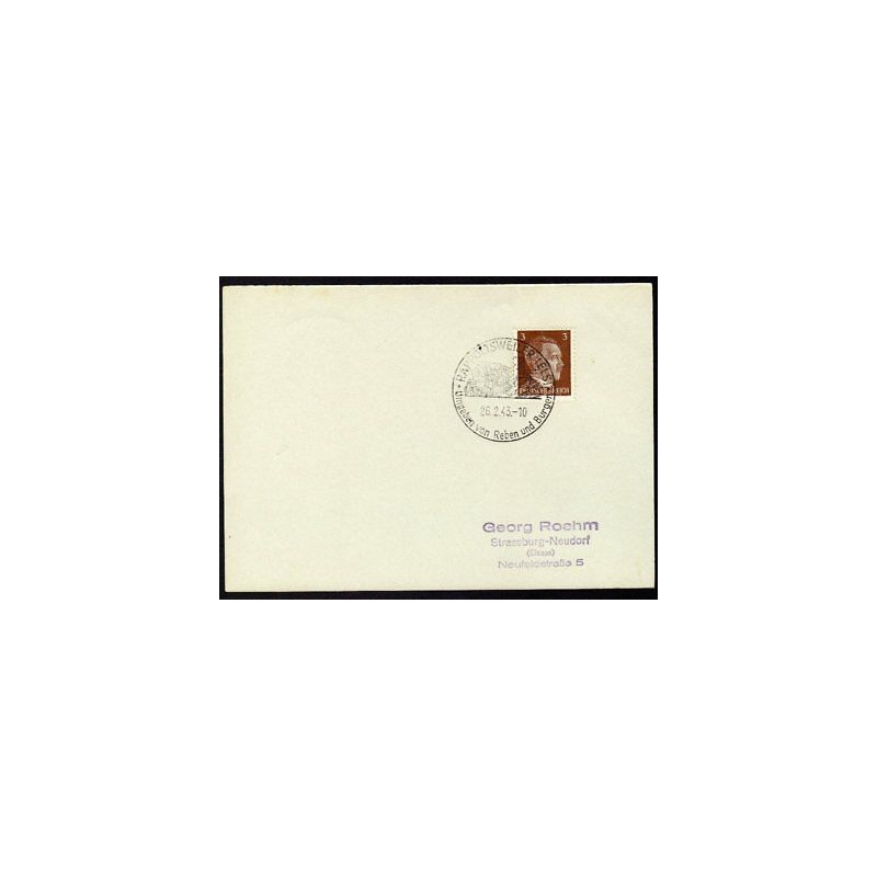 Allemagne n 706 Yv. cachet WW2 RAPPOLTSWEILER Els Timbre Allemand...