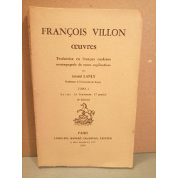 Oeuvres Tome 1 Le lais Le Testamen horoné champion