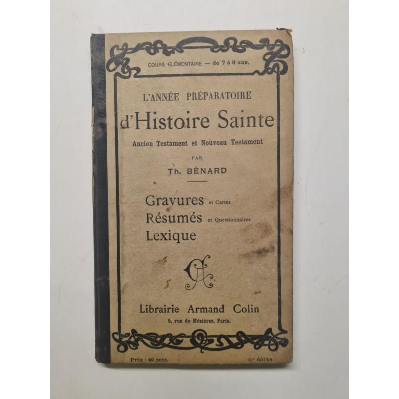 L'année préparatoire d'histoire sainte ancien testament et nouveau...