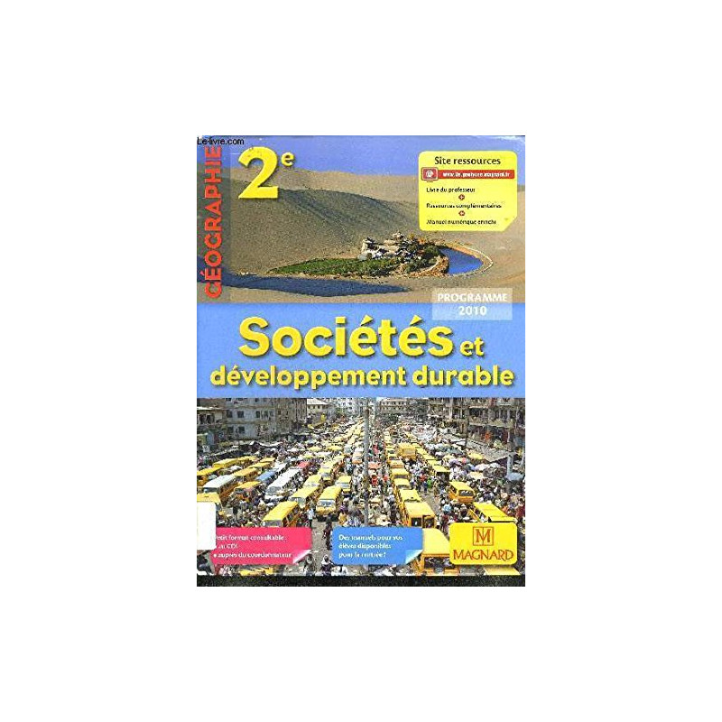 Géographie 2e - Sociétés et développement durable